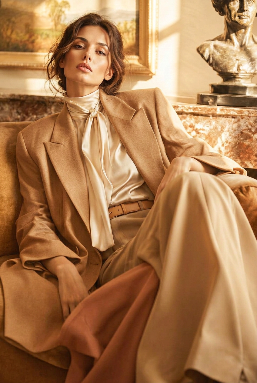 Modelo em ensaio editorial de moda
